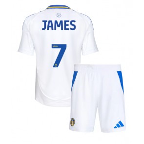 Leeds United Daniel James #7 Domaci Dres za Dječji 2024-25 Kratak Rukavima (+ kratke hlače)